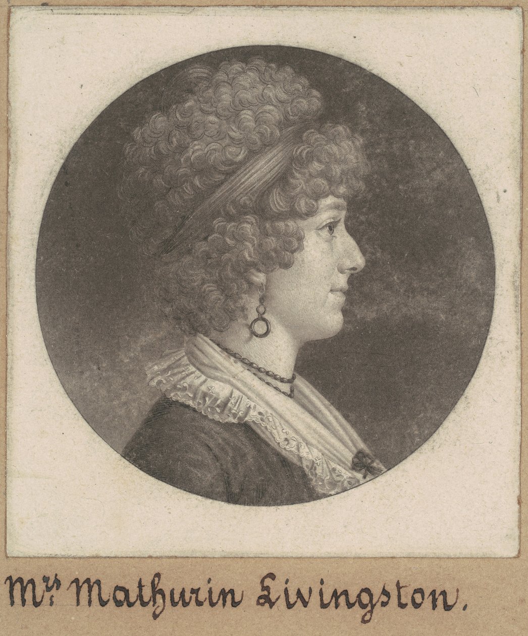 Margaret Lewis Livingston autorstwa Charles B. J. Févret de Saint Mémin