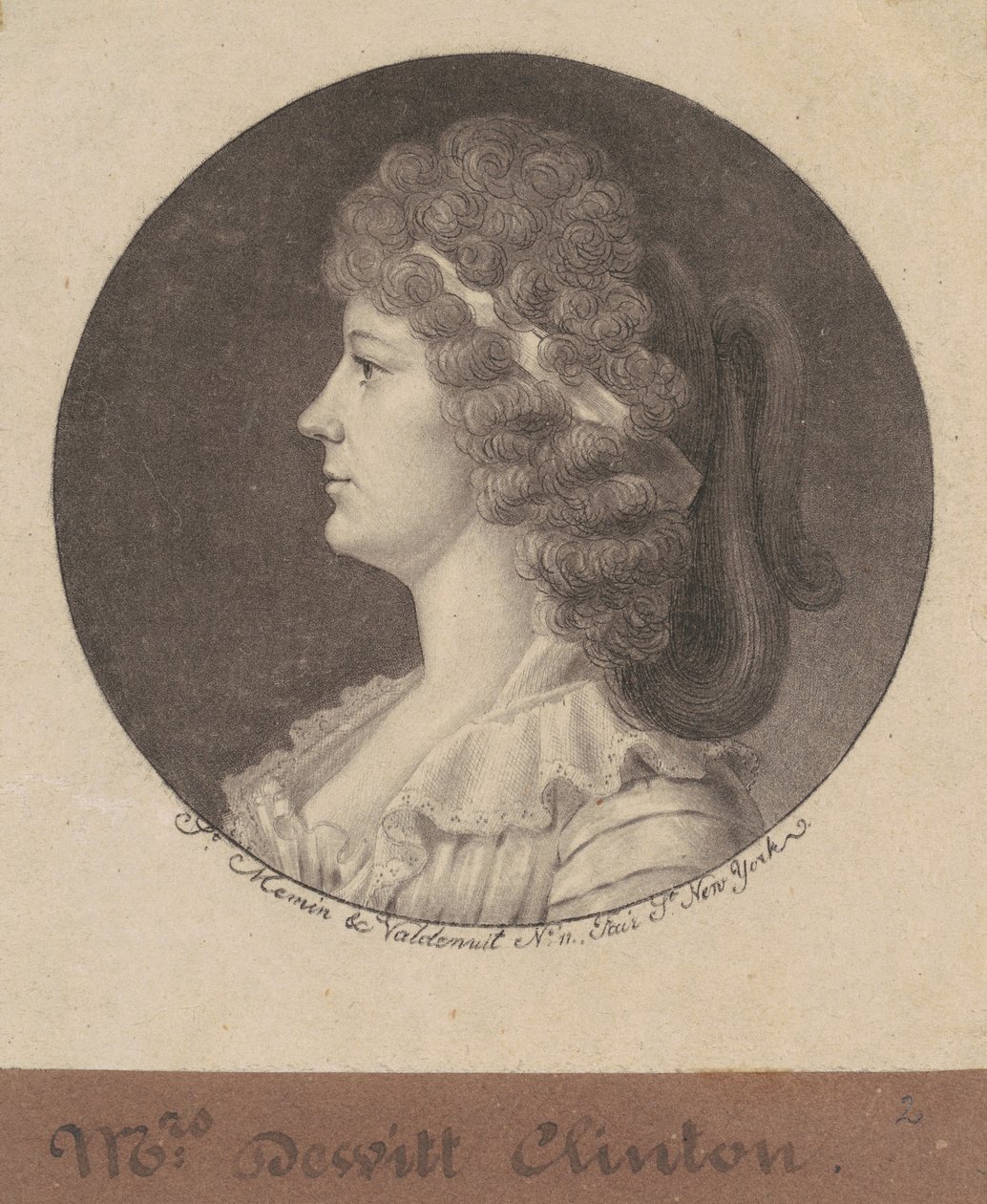 Maria Franklin Clinton autorstwa Charles B. J. Févret de Saint Mémin