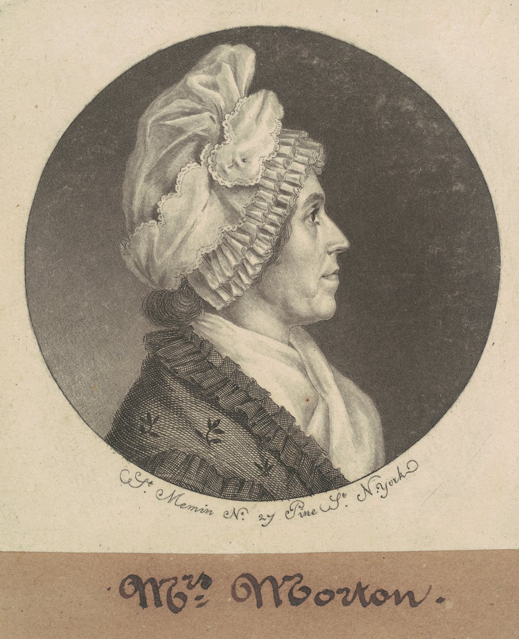 Maria Sophia Kemper Morton autorstwa Charles B. J. Févret de Saint Mémin