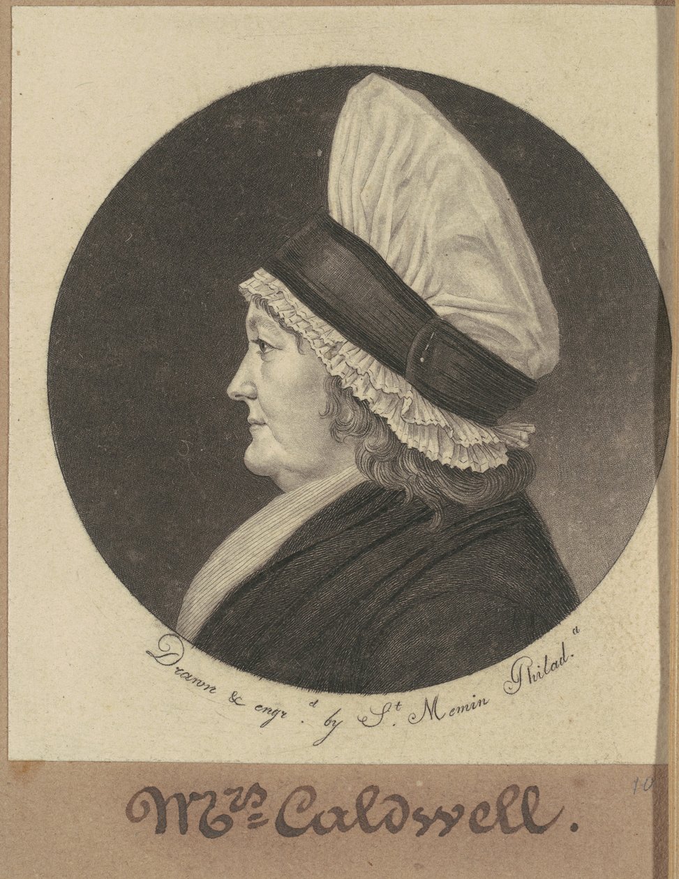 Marta Okrągły Caldwell autorstwa Charles B. J. Févret de Saint Mémin