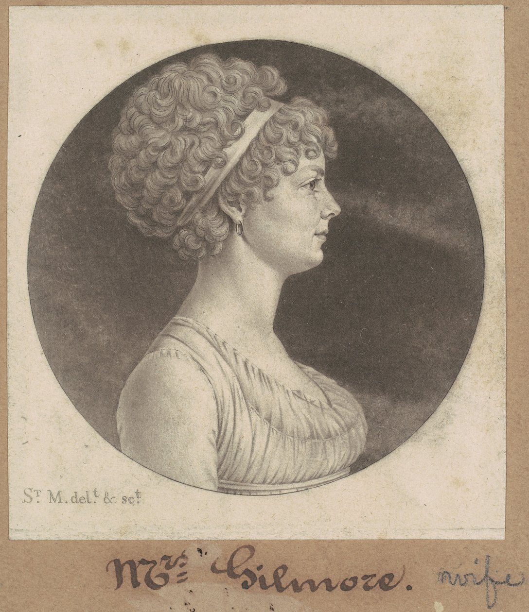 Mary Ann Smith Gilmor autorstwa Charles B. J. Févret de Saint Mémin