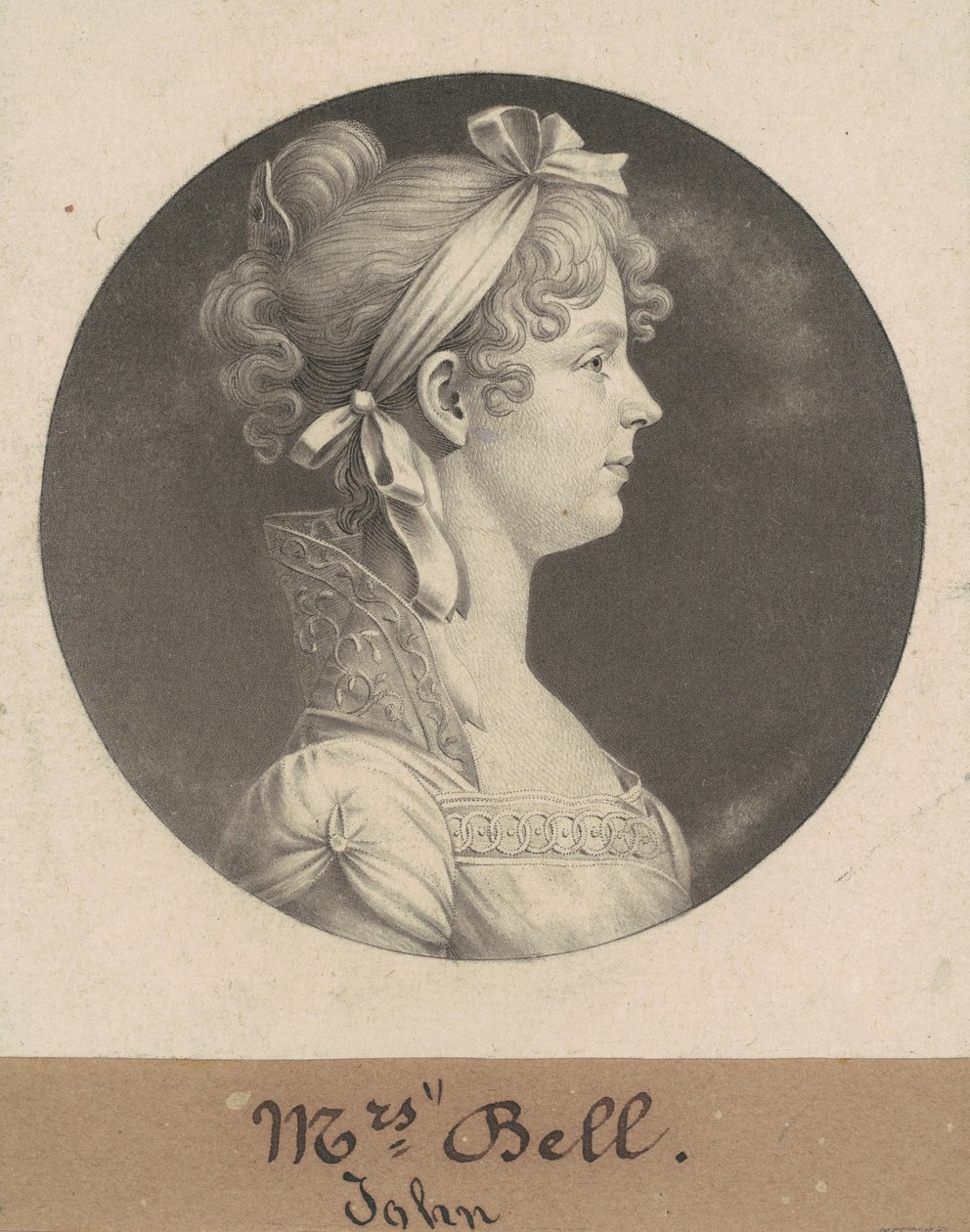 Mary Ann Walker Bell autorstwa Charles B. J. Févret de Saint Mémin