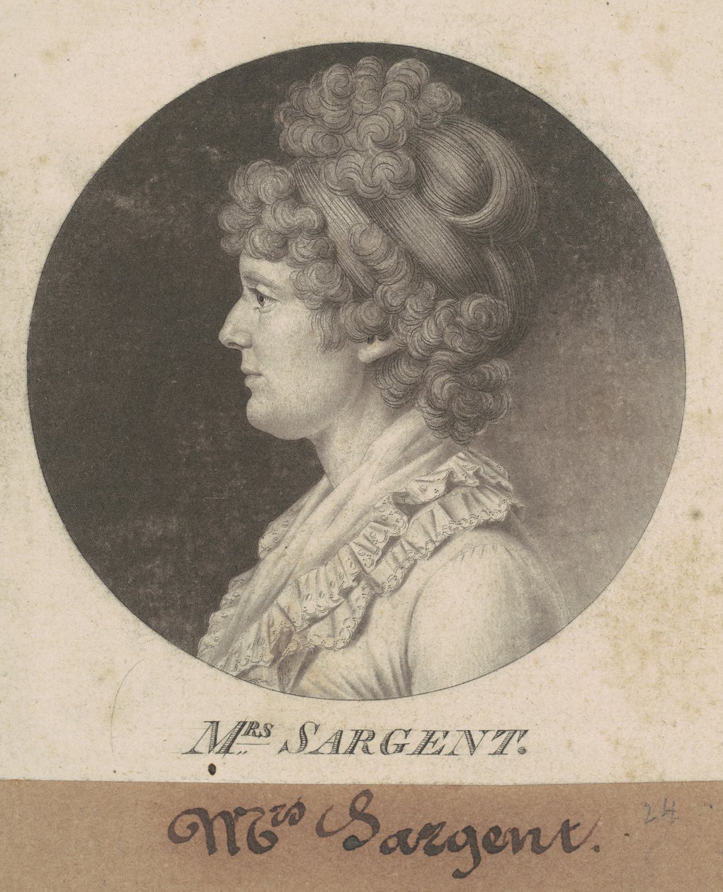 Mary Hawley Macintosh Williams Sargent autorstwa Charles B. J. Févret de Saint Mémin