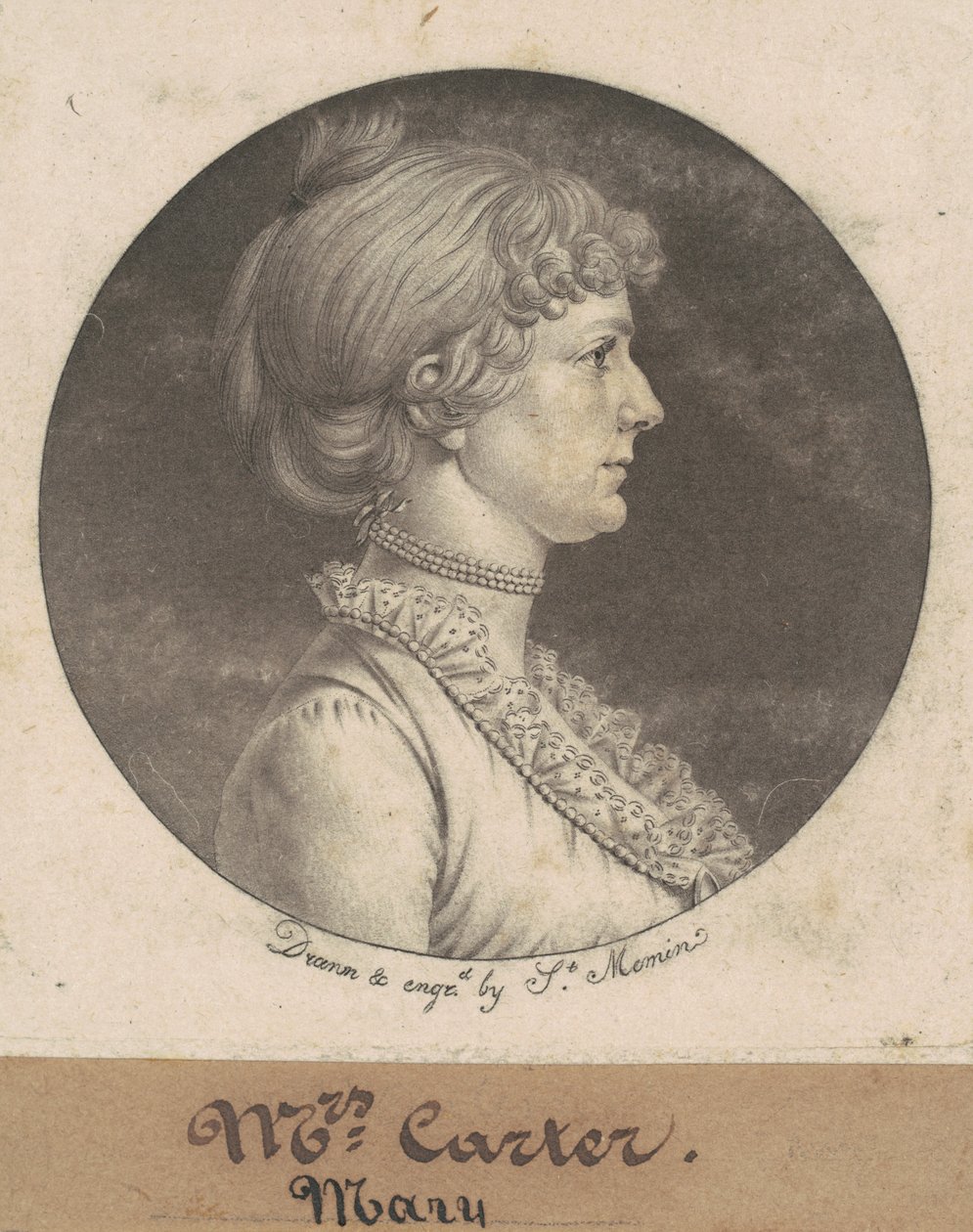 Mary Nelson Carter autorstwa Charles B. J. Févret de Saint Mémin