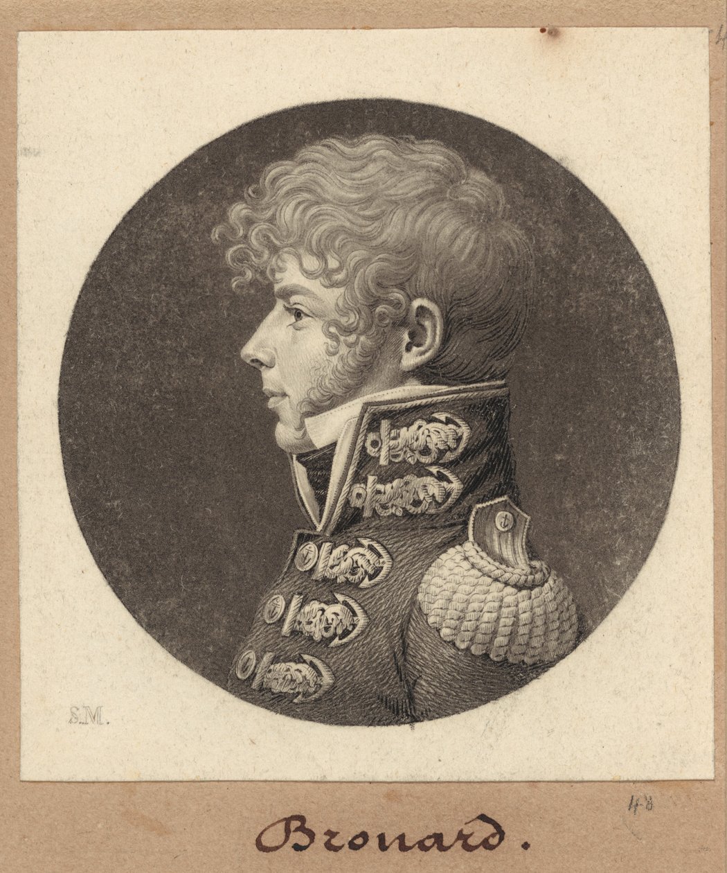 Michel Angelique Brouard autorstwa Charles B. J. Févret de Saint Mémin