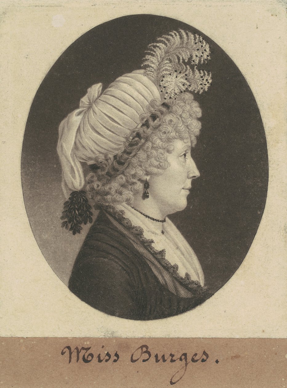 panna Burges autorstwa Charles B. J. Févret de Saint Mémin