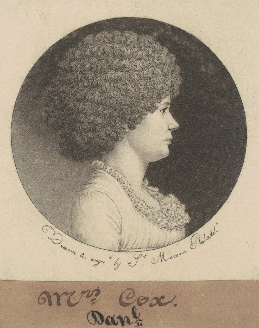 Pani Cox autorstwa Charles B. J. Févret de Saint Mémin