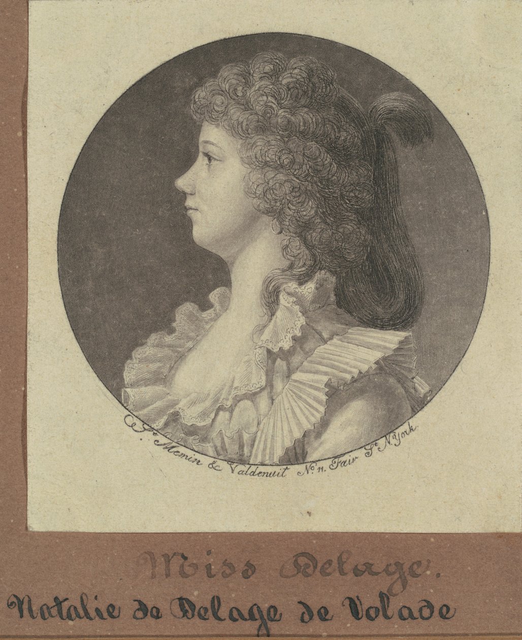 Natalie Marie Louise Stephanie Beatrice Delage de Volude autorstwa Charles B. J. Févret de Saint Mémin
