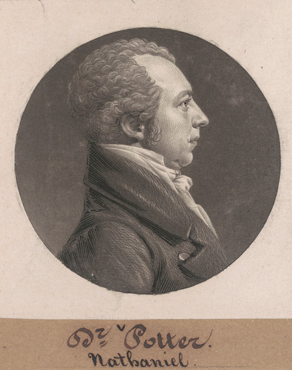 Nathaniela Pottera autorstwa Charles B. J. Févret de Saint Mémin