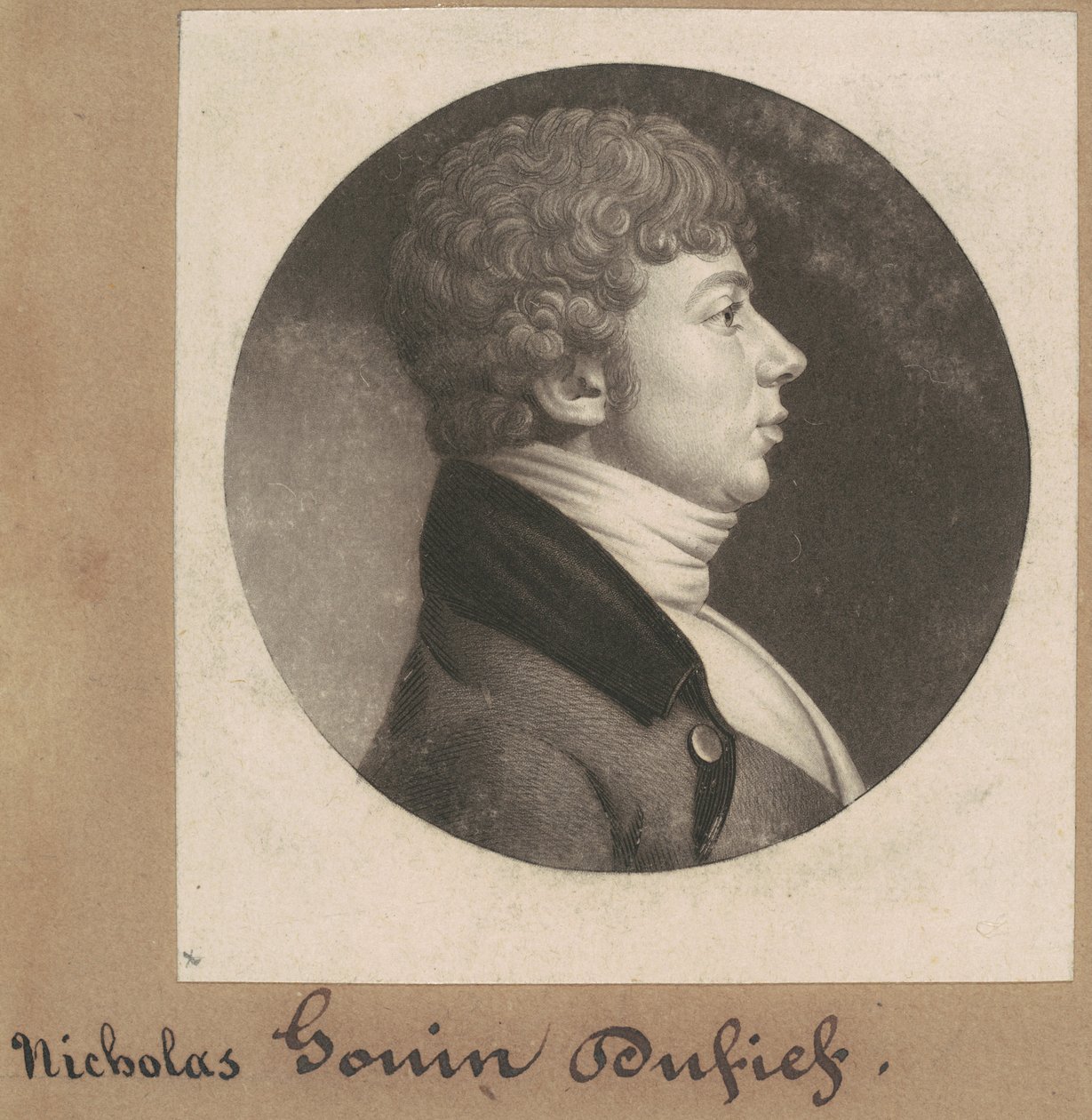 Nicholas Gouin Dufief autorstwa Charles B. J. Févret de Saint Mémin