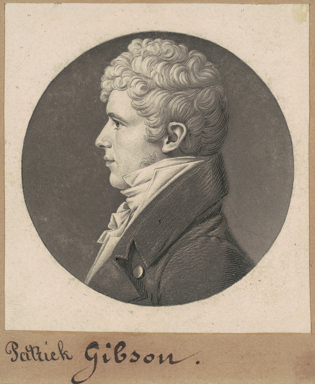 Patricka Gibsona autorstwa Charles B. J. Févret de Saint Mémin