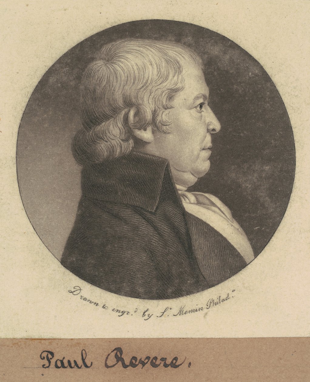 Paweł Revere autorstwa Charles B. J. Févret de Saint Mémin