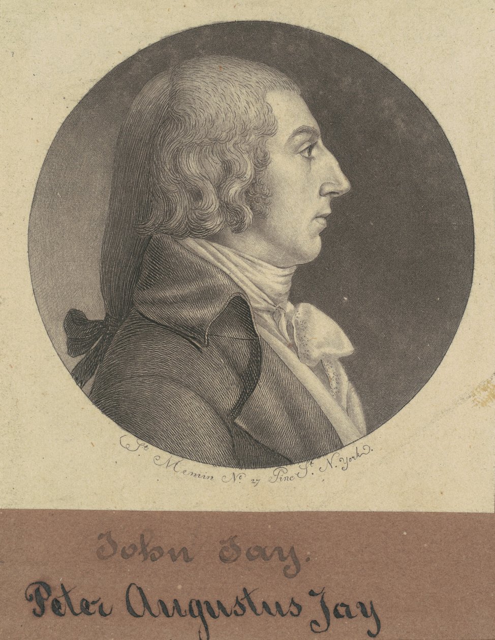 Piotr Augustus Jay autorstwa Charles B. J. Févret de Saint Mémin