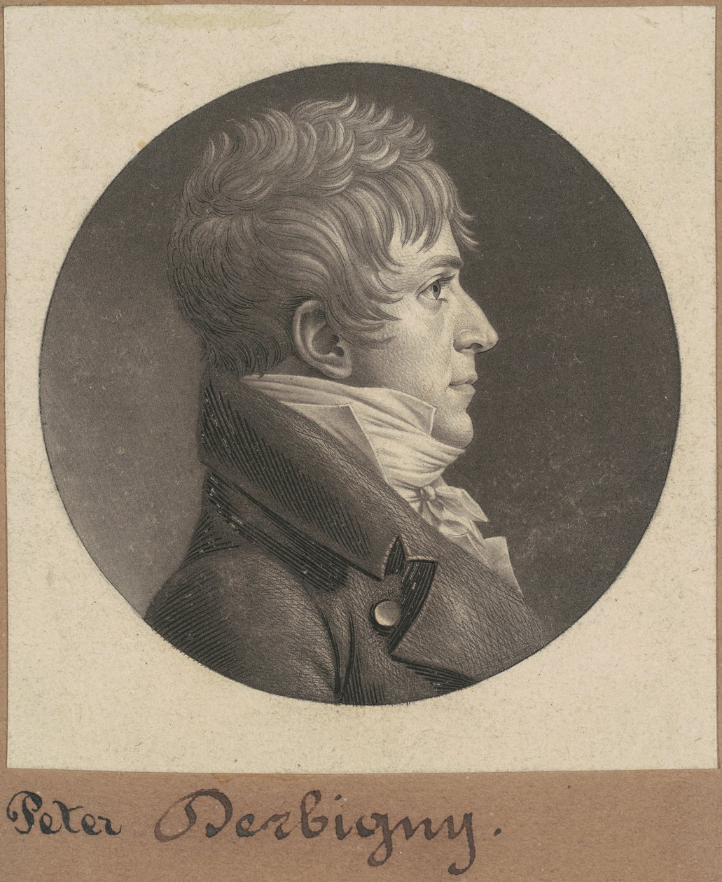 Pierre Auguste Charles Bourguignon Derbigny autorstwa Charles B. J. Févret de Saint Mémin