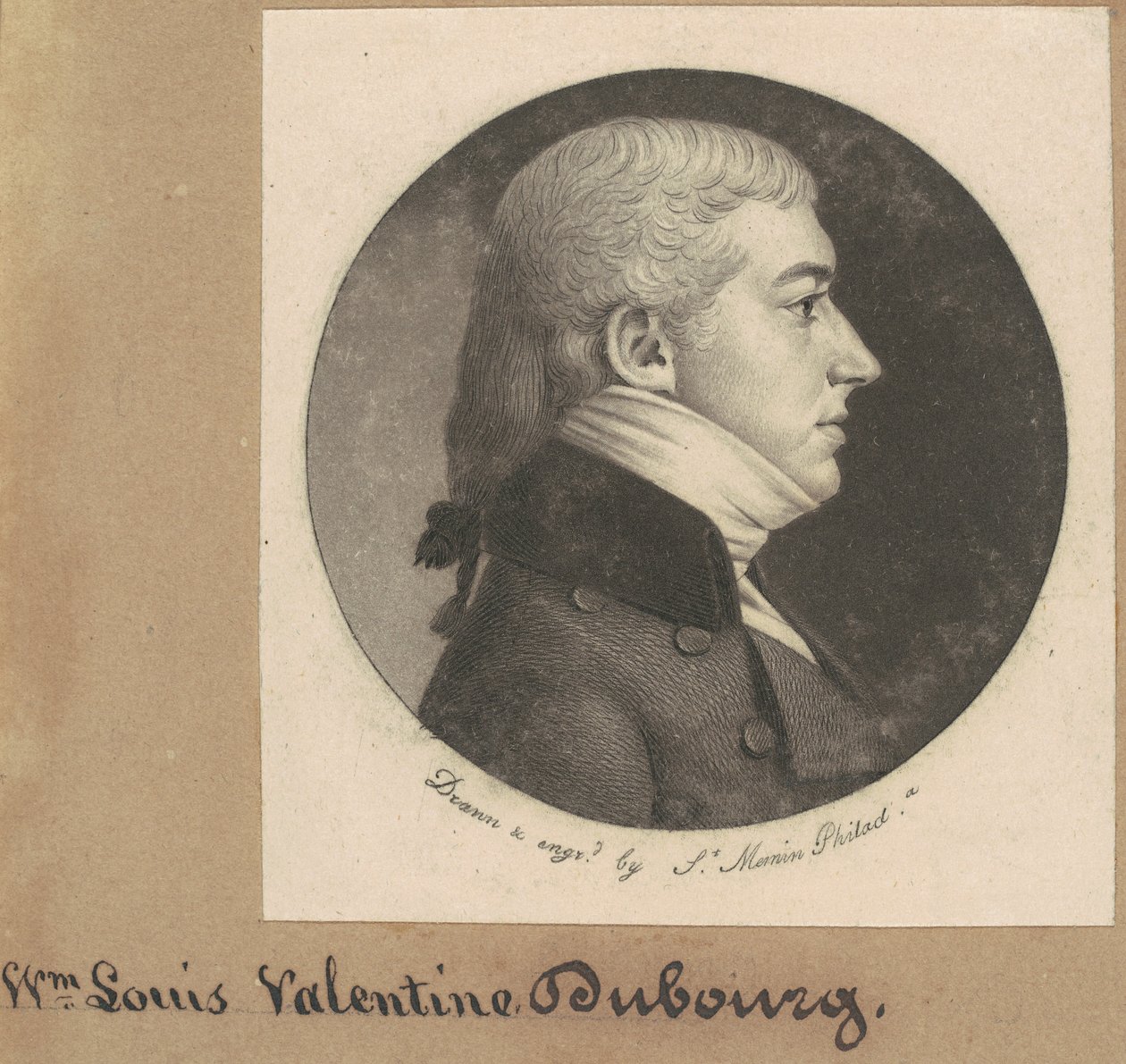Pierre Francois DuBourg autorstwa Charles B. J. Févret de Saint Mémin