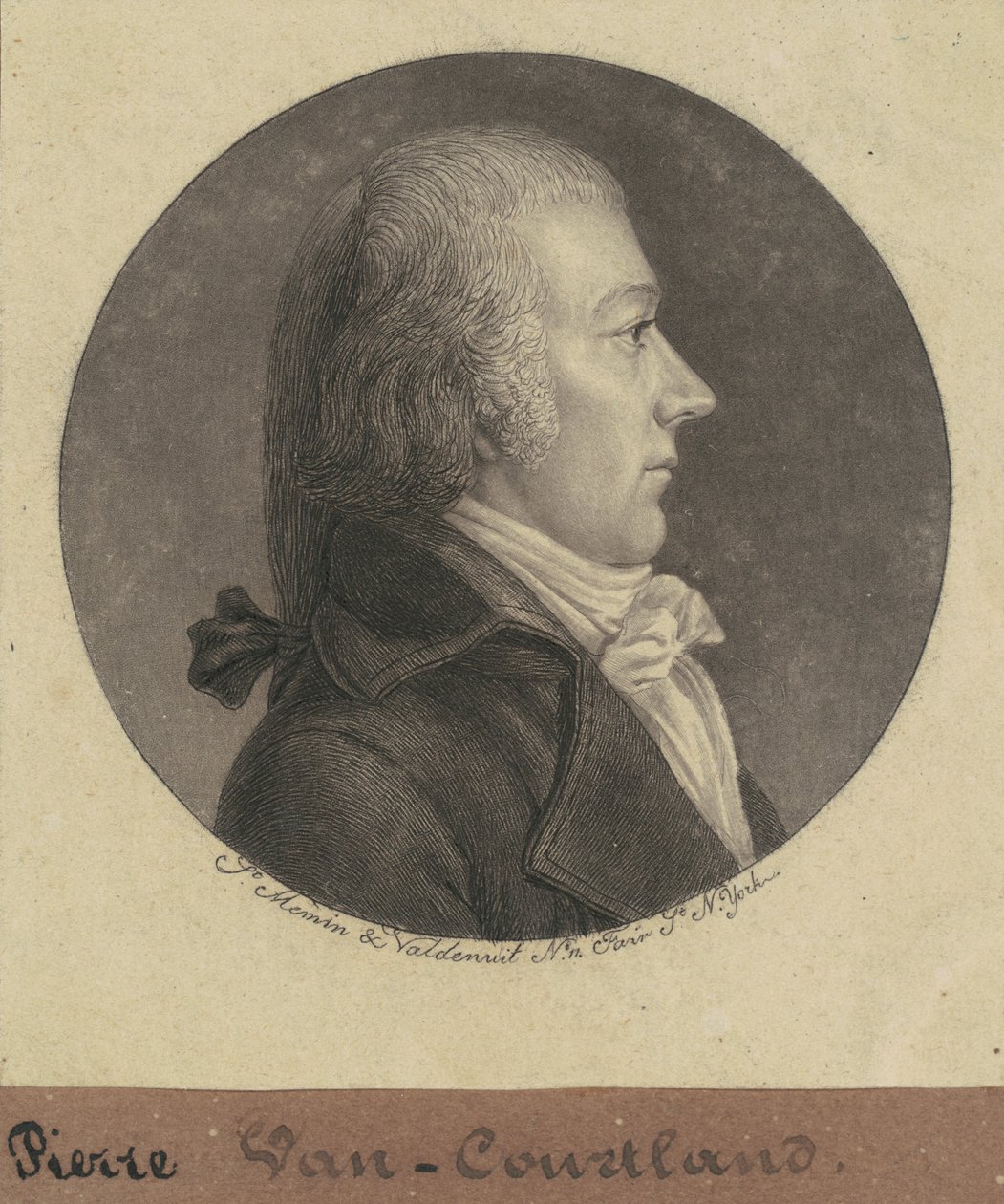 Pierre VanCortlandt, Jr. autorstwa Charles B. J. Févret de Saint Mémin