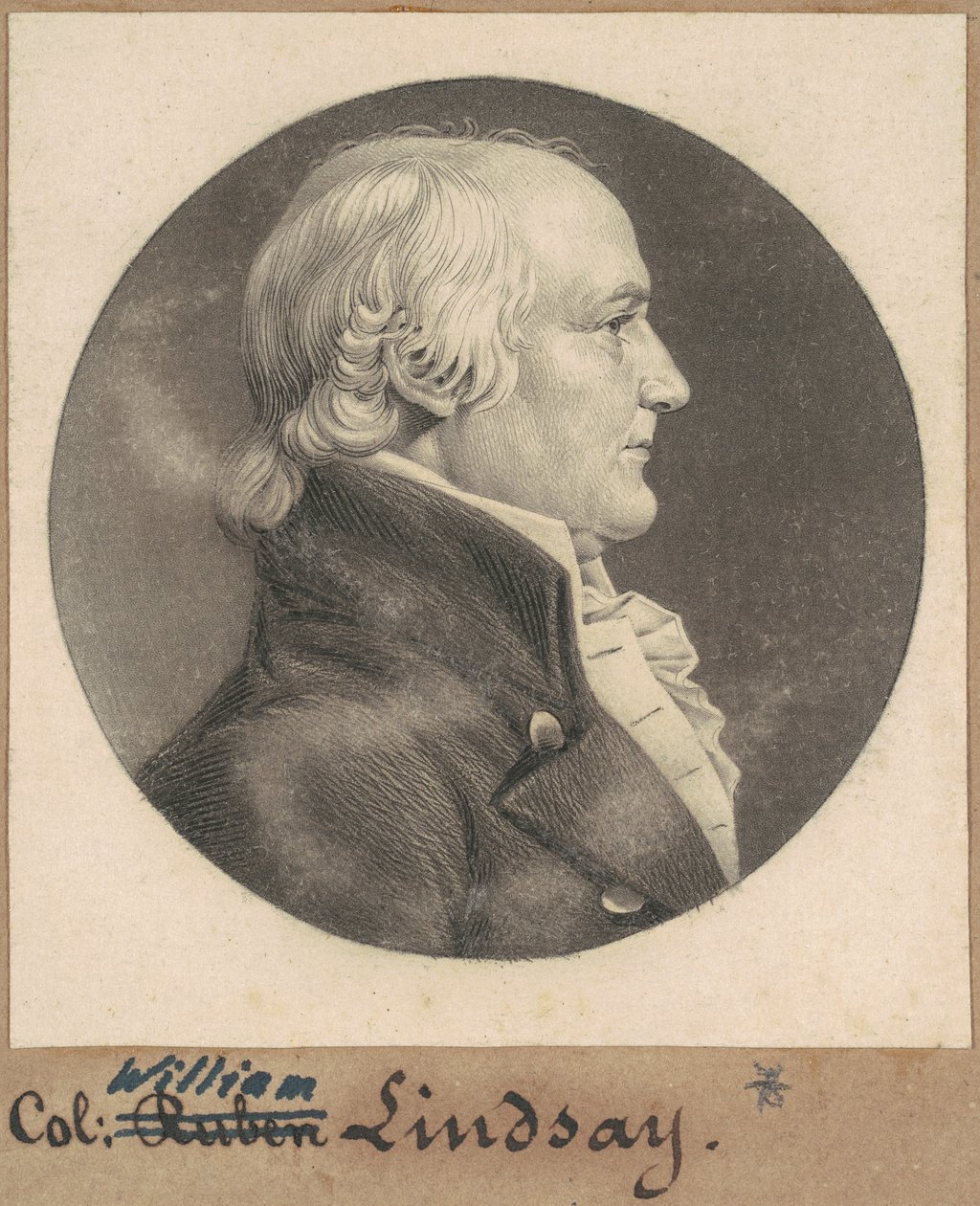 Reuben Lindsay autorstwa Charles B. J. Févret de Saint Mémin