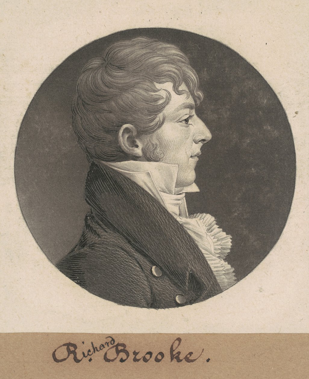 Richard Brooke autorstwa Charles B. J. Févret de Saint Mémin