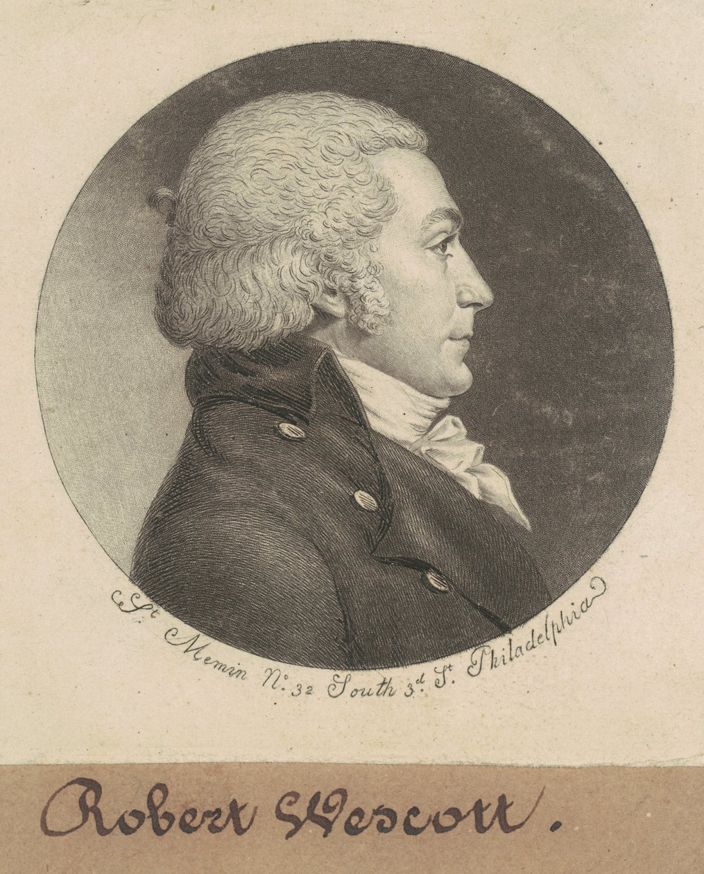 Robert Wescott autorstwa Charles B. J. Févret de Saint Mémin