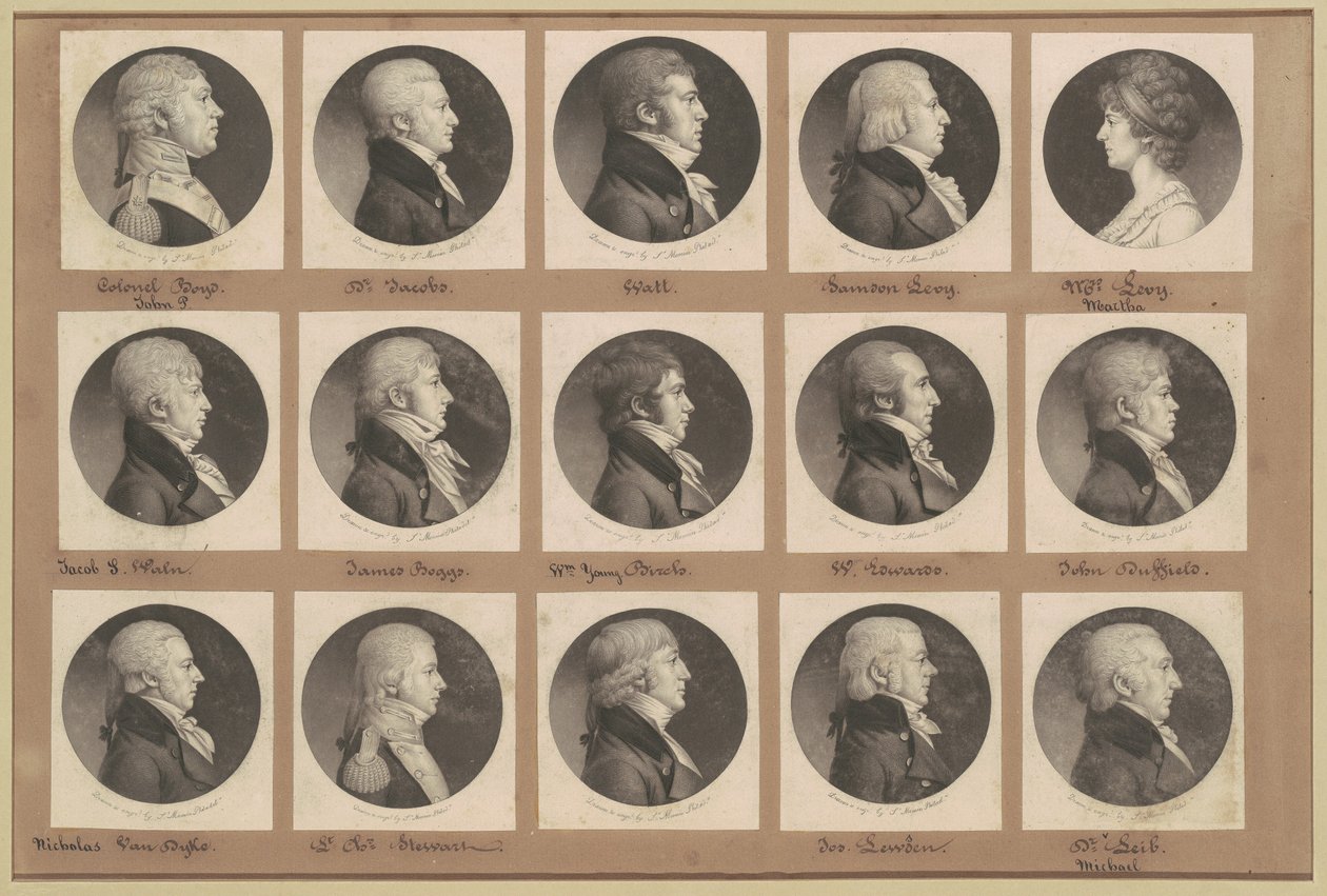 Kolekcja Portretów Saint-Mémin, grupa 23 autorstwa Charles B. J. Févret de Saint Mémin