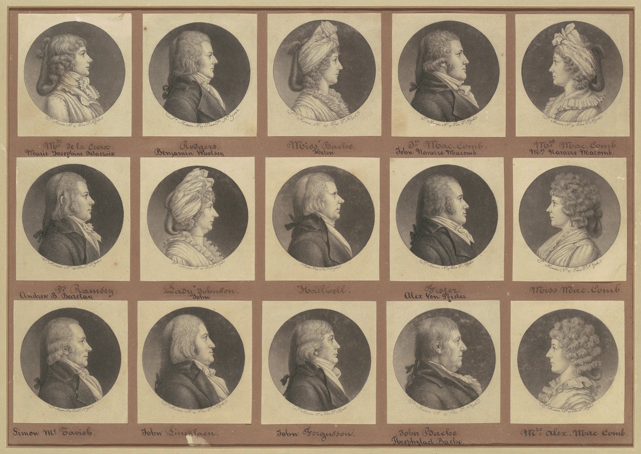 Kolekcja Portretów Saint-Mémin, grupa 4 autorstwa Charles B. J. Févret de Saint Mémin