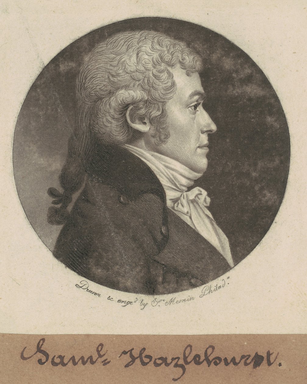 Samuel Hazlehurst autorstwa Charles B. J. Févret de Saint Mémin