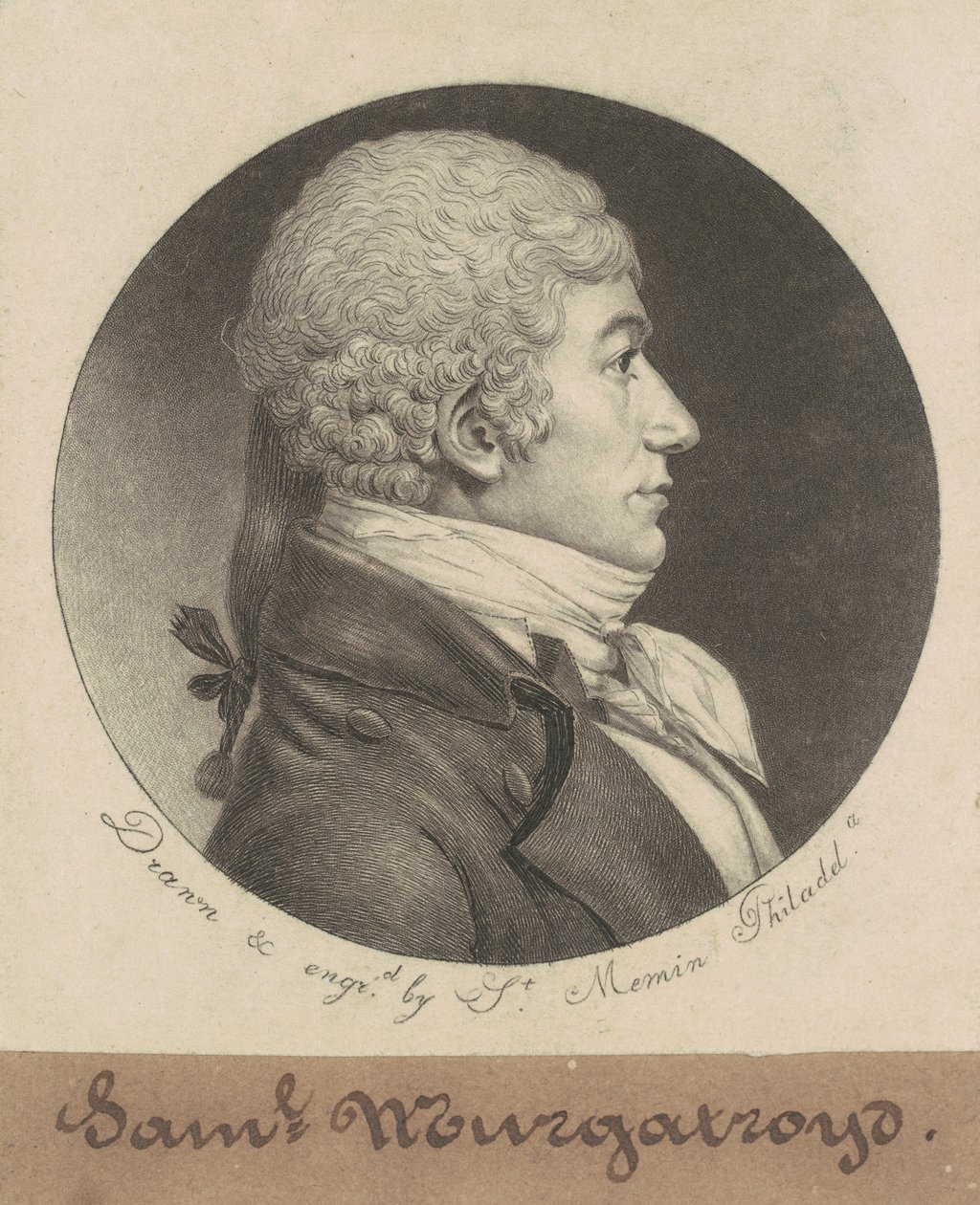 Samuel Murgatroyd autorstwa Charles B. J. Févret de Saint Mémin