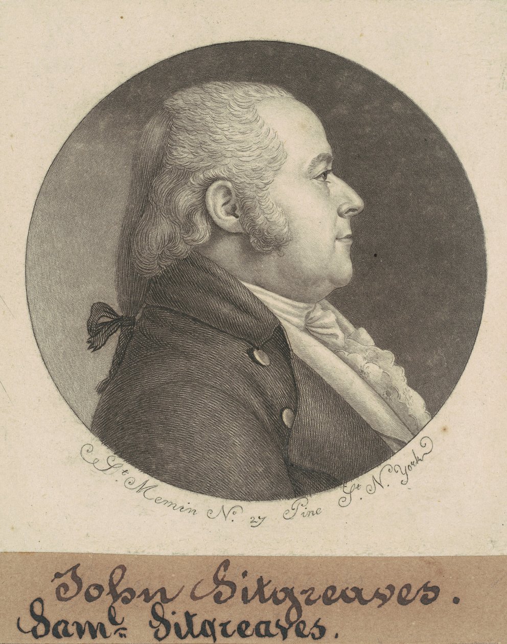Samuel Sitgreaves autorstwa Charles B. J. Févret de Saint Mémin