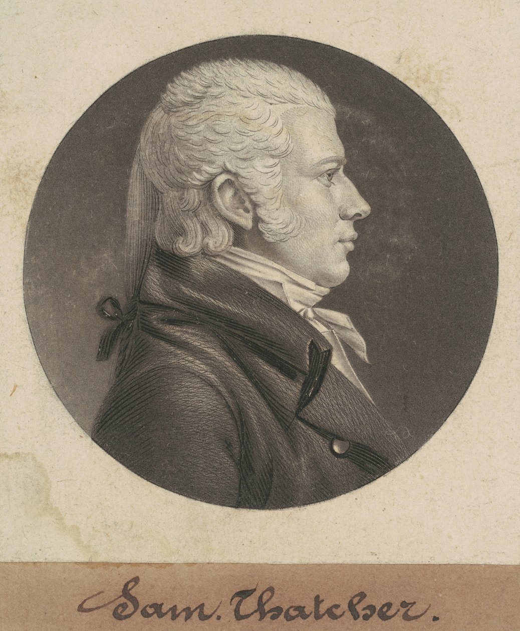 Samuel Thatcher autorstwa Charles B. J. Févret de Saint Mémin