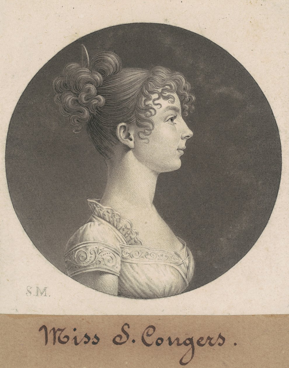 Sarah C. Conyers autorstwa Charles B. J. Févret de Saint Mémin