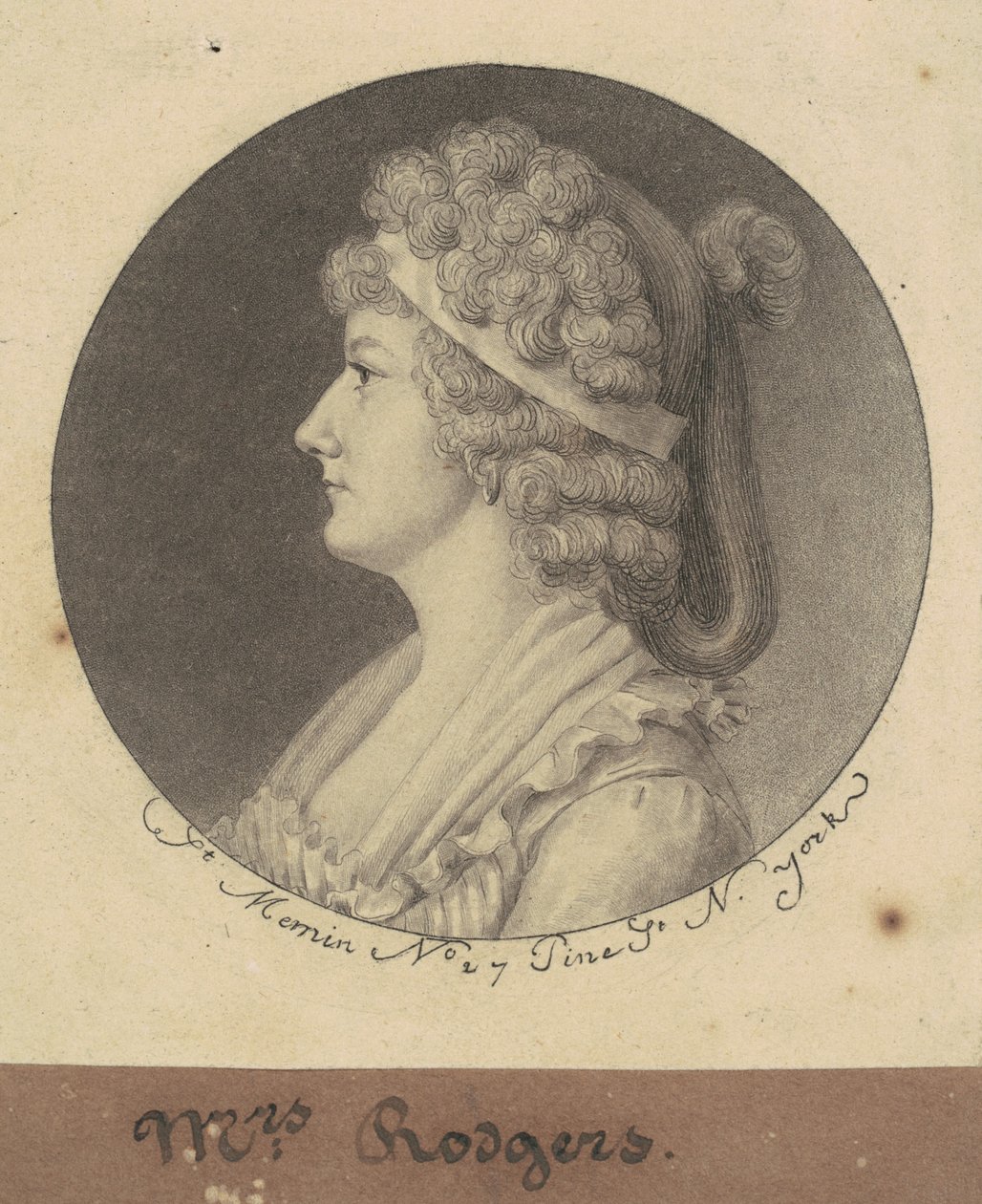 Sarah Elżbieta Rogers autorstwa Charles B. J. Févret de Saint Mémin
