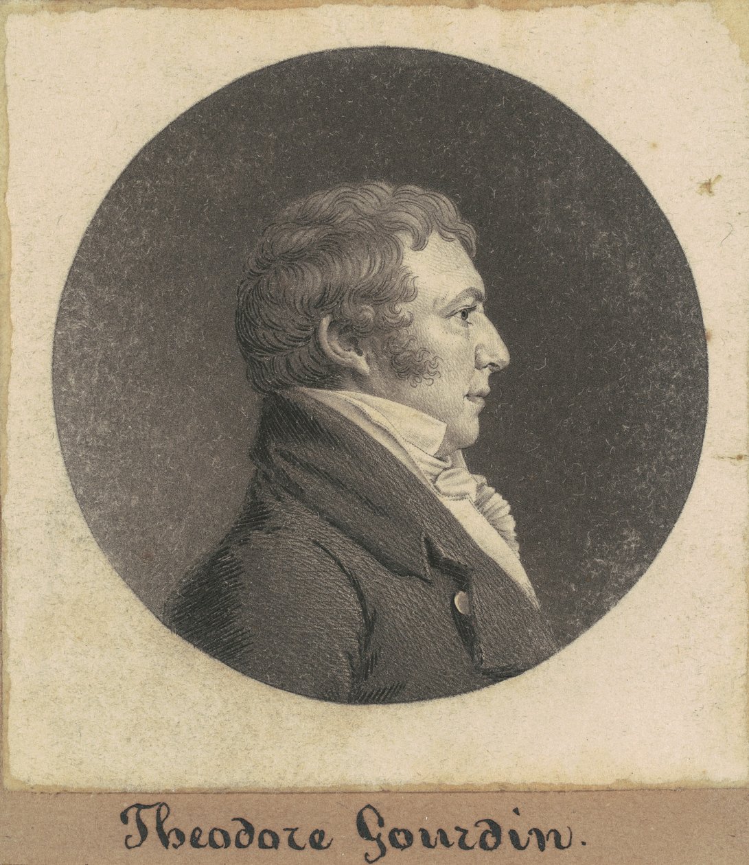 Teodor Gourdin autorstwa Charles B. J. Févret de Saint Mémin