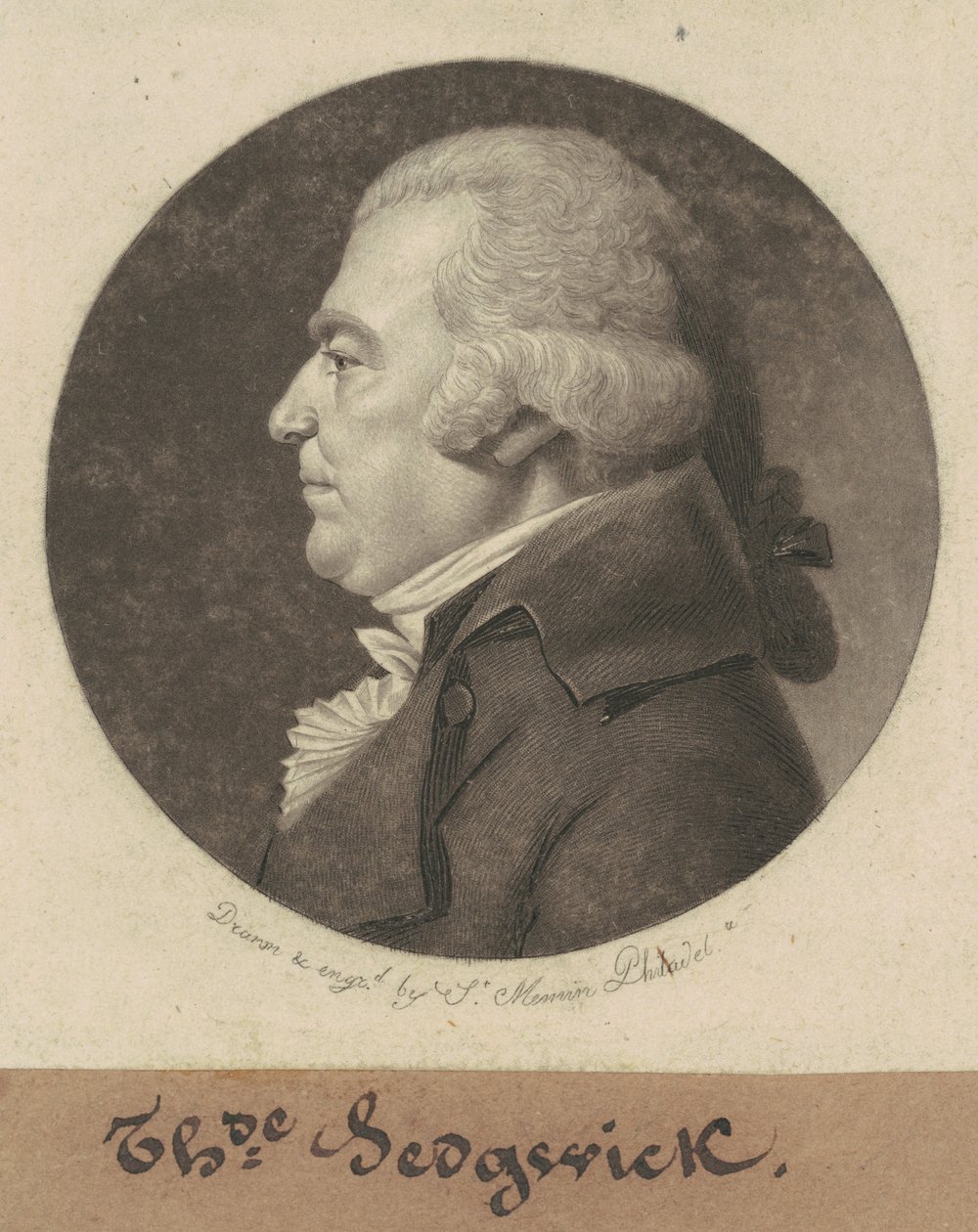 Teodor Sedgwick autorstwa Charles B. J. Févret de Saint Mémin