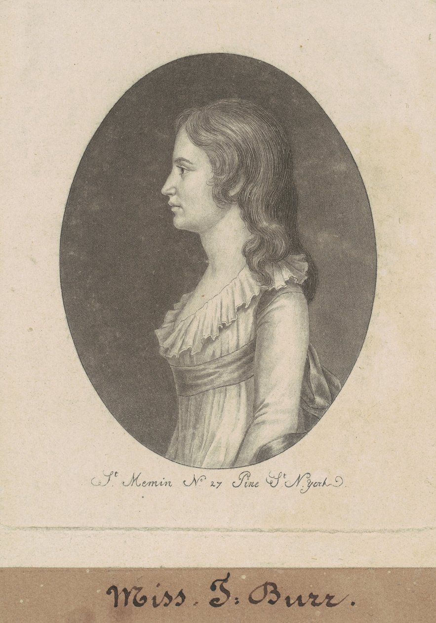 Teodozja Burr autorstwa Charles B. J. Févret de Saint Mémin