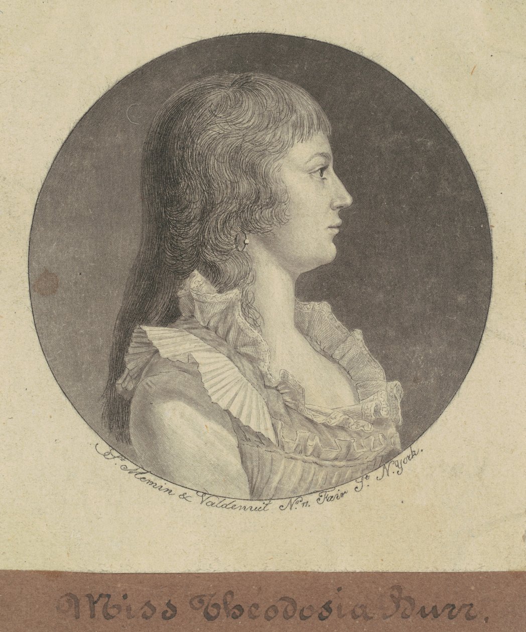 Teodozja Burr autorstwa Charles B. J. Févret de Saint Mémin