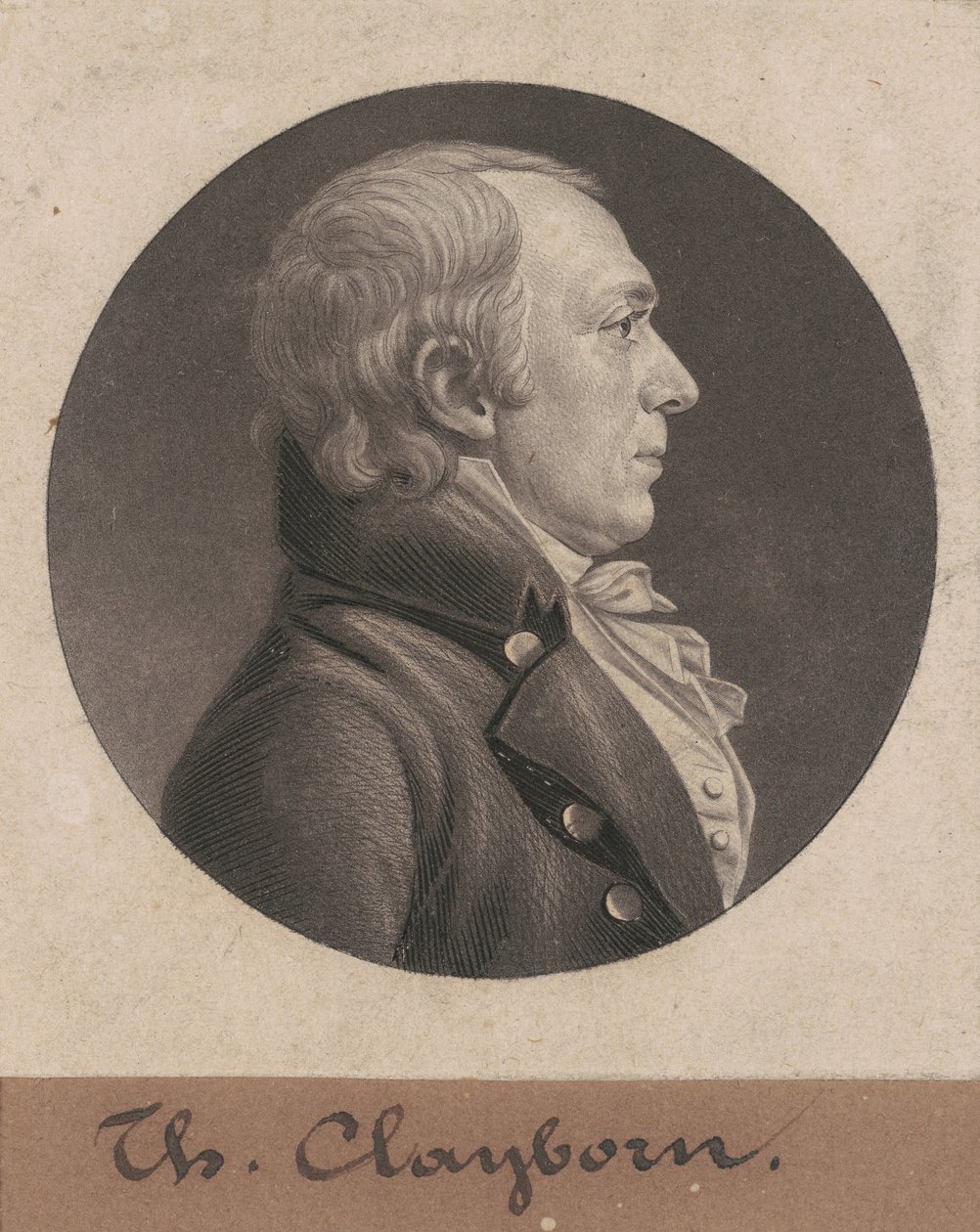 Thomas Claiborne autorstwa Charles B. J. Févret de Saint Mémin