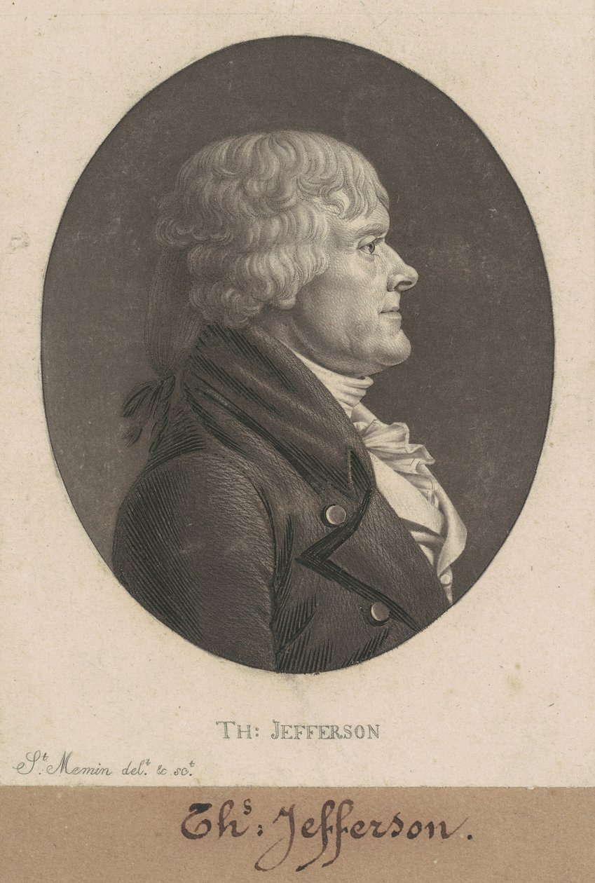 Thomas Jefferson autorstwa Charles B. J. Févret de Saint Mémin