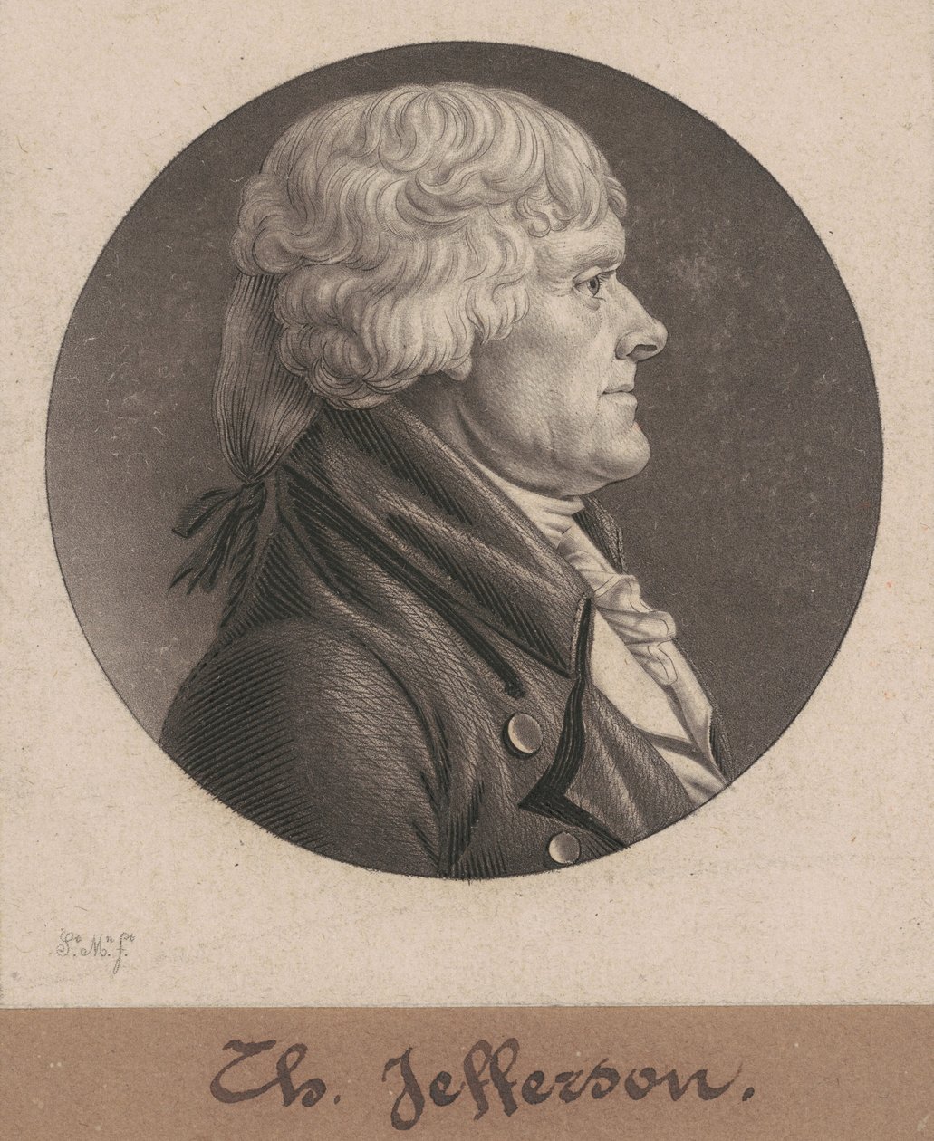 Thomas Jefferson autorstwa Charles B. J. Févret de Saint Mémin