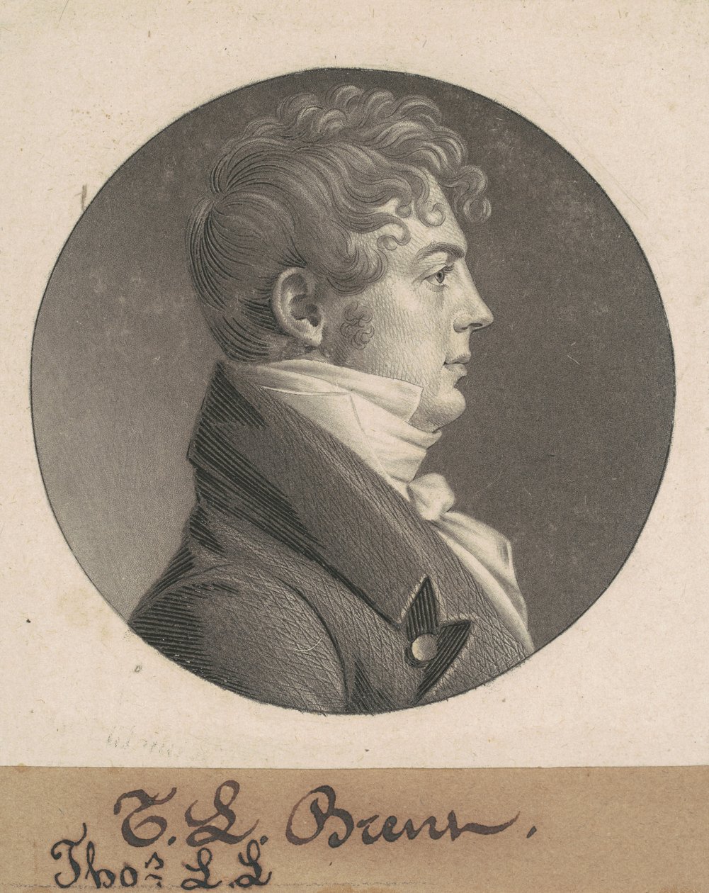 Thomas Ludwell Lee Brant autorstwa Charles B. J. Févret de Saint Mémin
