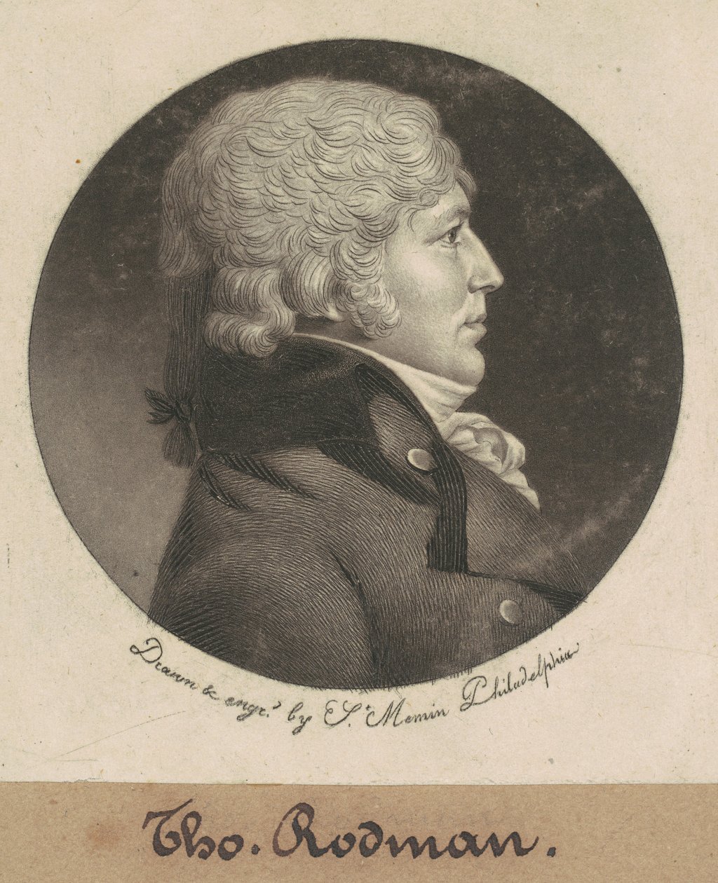 Tomasz Rodman autorstwa Charles B. J. Févret de Saint Mémin