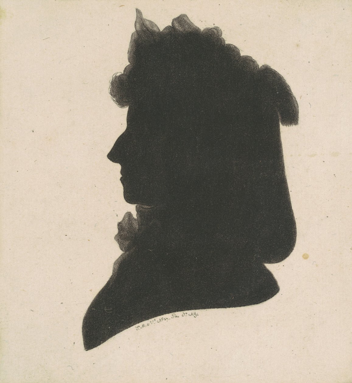 Niezidentyfikowana sylwetka kobiety autorstwa Charles B. J. Févret de Saint Mémin