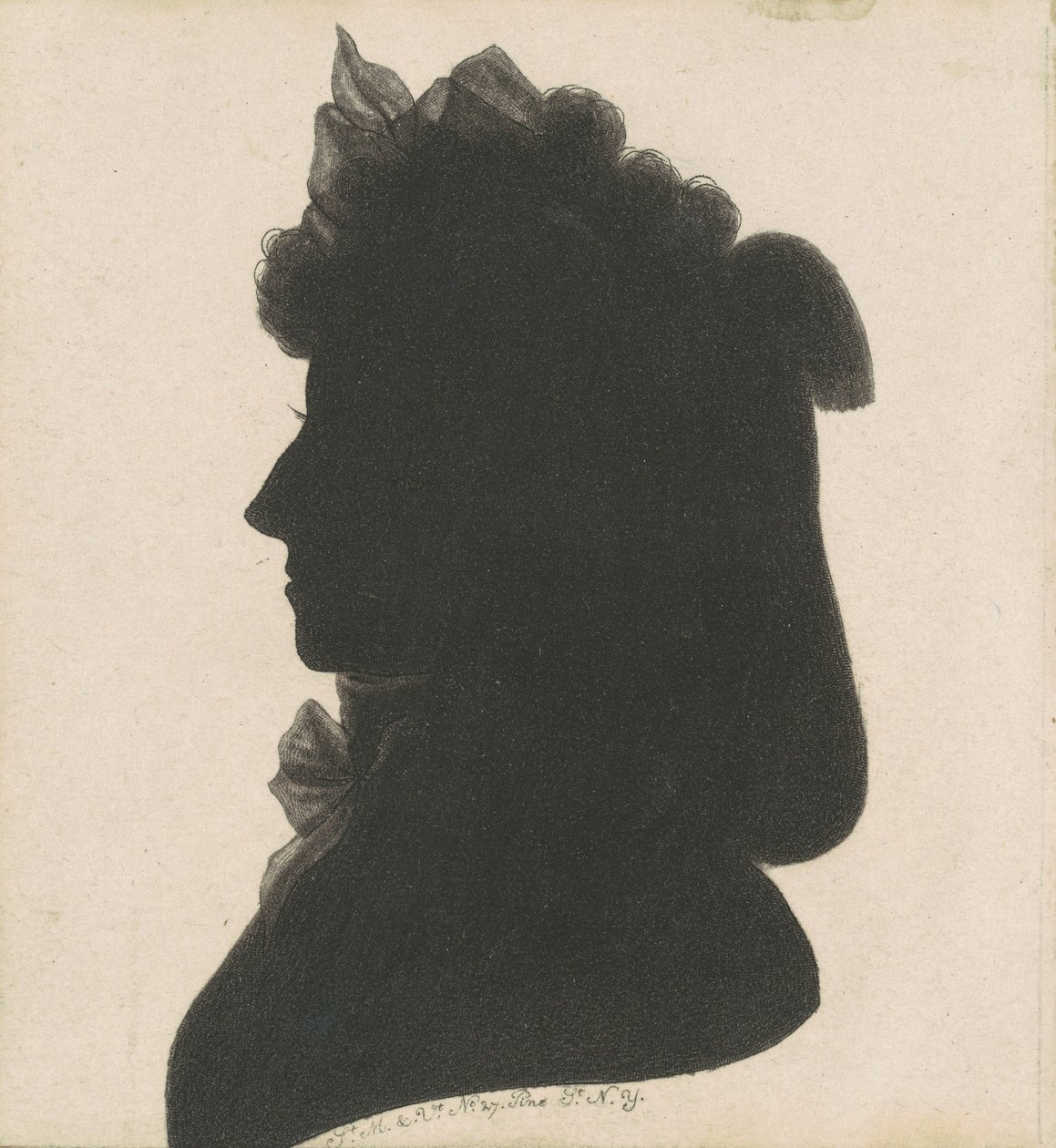 Niezidentyfikowana sylwetka kobiety autorstwa Charles B. J. Févret de Saint Mémin