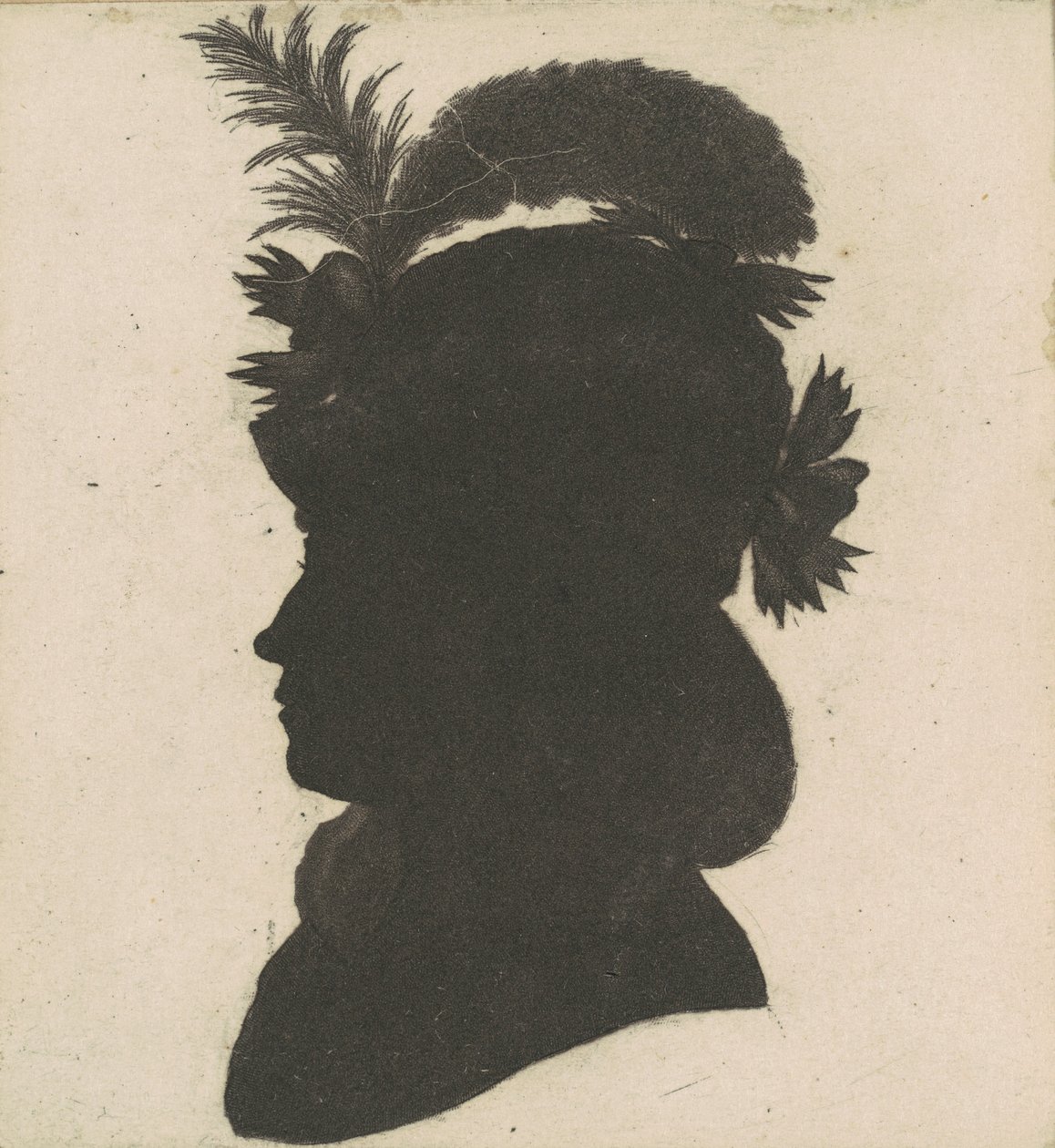 Niezidentyfikowana sylwetka kobiety autorstwa Charles B. J. Févret de Saint Mémin