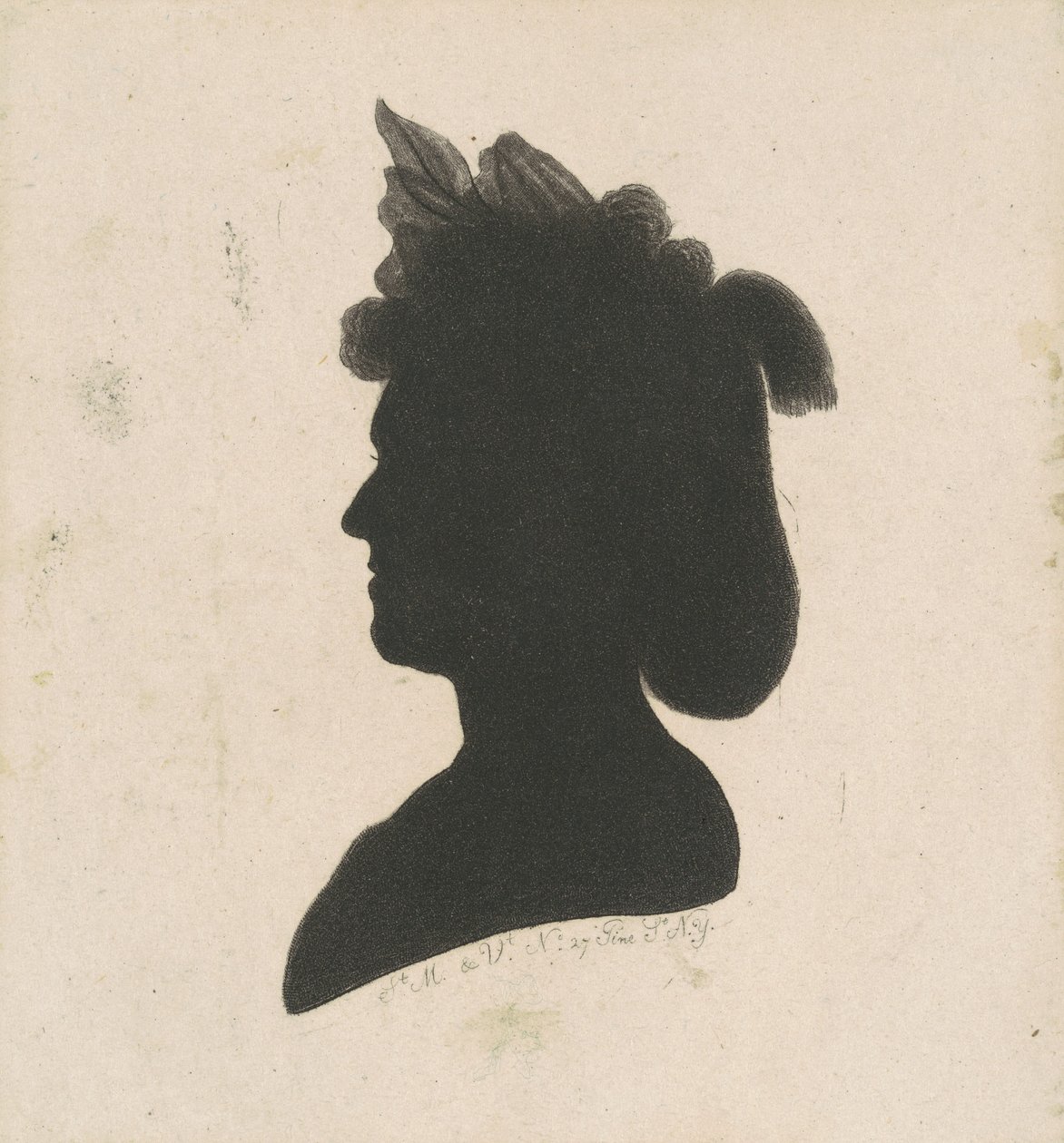Niezidentyfikowana sylwetka kobiety autorstwa Charles B. J. Févret de Saint Mémin