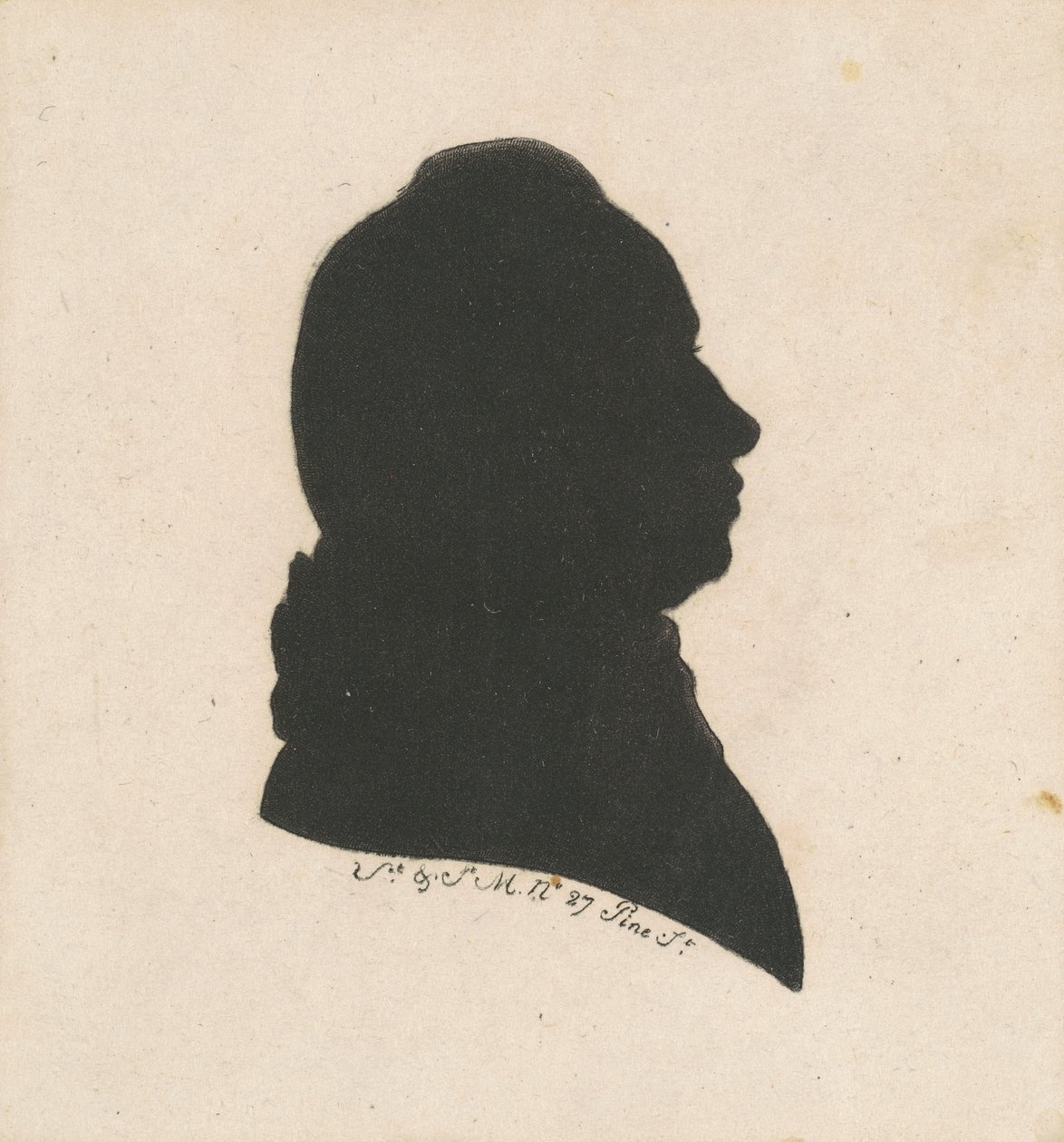 Niezidentyfikowana męska sylwetka autorstwa Charles B. J. Févret de Saint Mémin