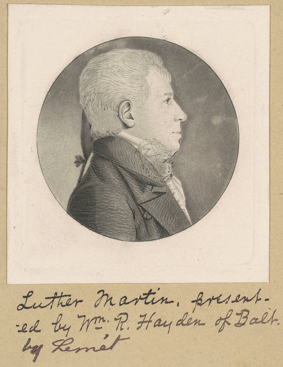Niezidentyfikowany człowiek autorstwa Charles B. J. Févret de Saint Mémin