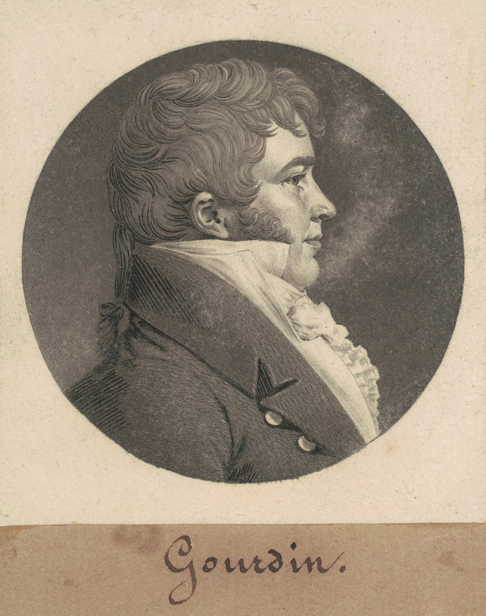 Niezidentyfikowany człowiek autorstwa Charles B. J. Févret de Saint Mémin