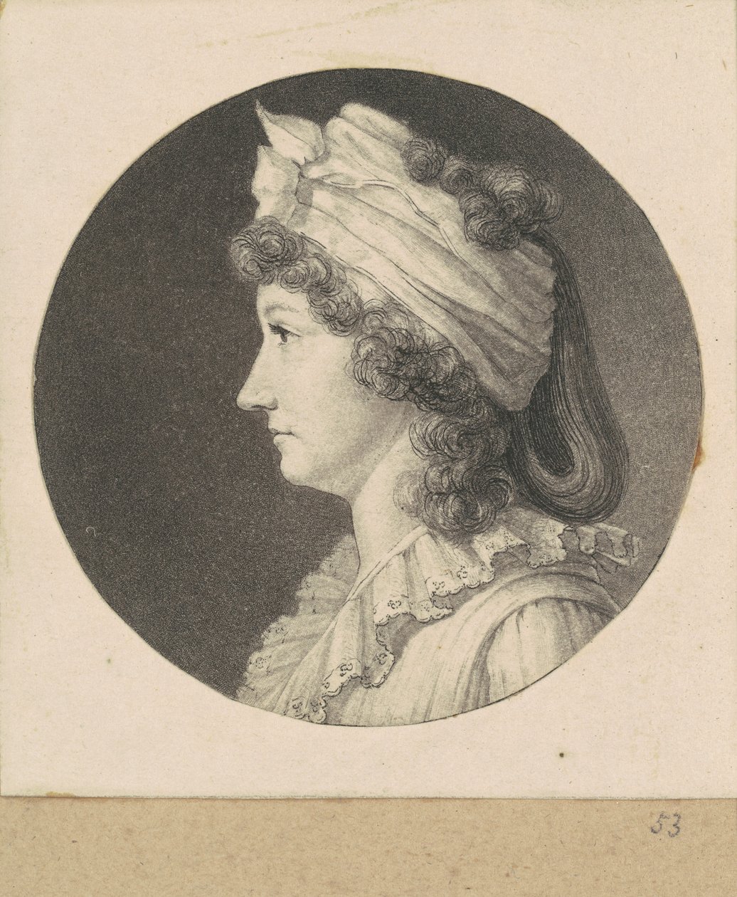 Niezidentyfikowana kobieta autorstwa Charles B. J. Févret de Saint Mémin