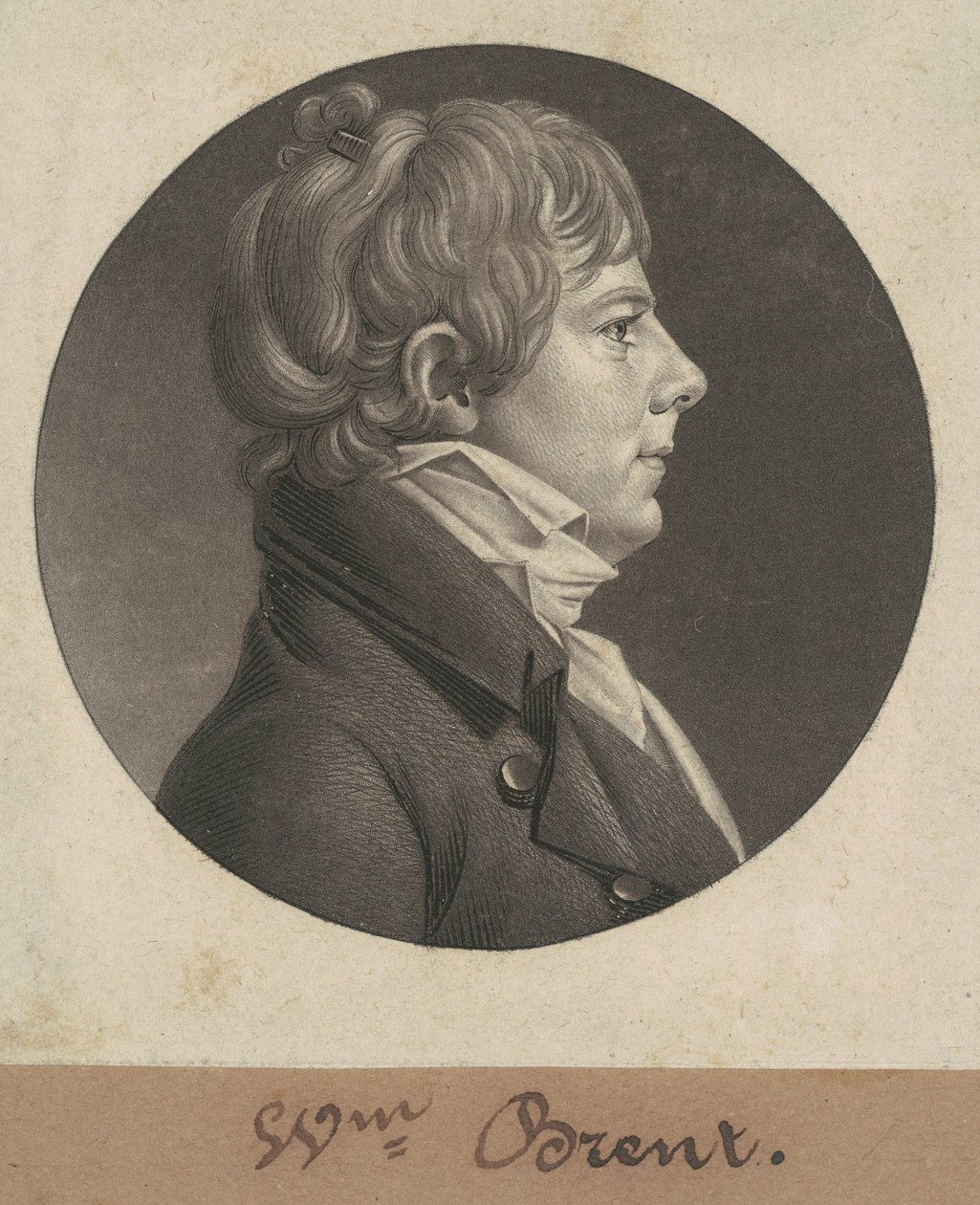 William Brent autorstwa Charles B. J. Févret de Saint Mémin