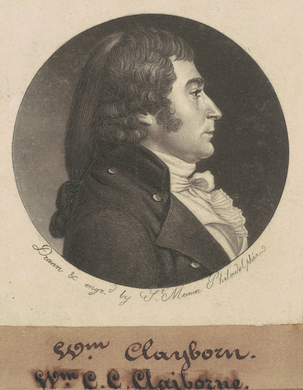 William Charles Cole Claiborne autorstwa Charles B. J. Févret de Saint Mémin